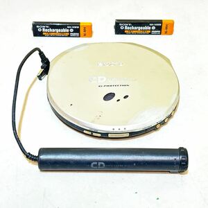 #C4H SONY WALKMAN G-PROTECTION D-E990 バッテリーケース EBP-30 ソニー CDウォークマン ポータブルCDプレーヤー 音響機器 シルバー 銀
