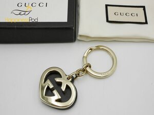 グッチGUCCI　GGハート　キーリング　こげ茶×ゴールド　送料無料