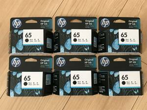 ◆6個セット HP 65 純正 インクカートリッジ ヒューレットパッカード ブラック N9K02AA 使用期限 2023.10月 画像参照!!