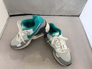 【NIKE　AIRMAX ST】ナイキエアマックス　レディススニーカー　ホワイト×ターコイス　合成繊維　24cm　SY02-F2Q