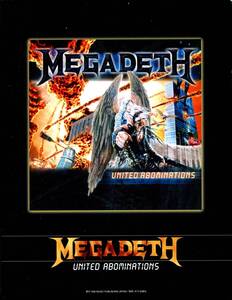 Megadeth メガデス - United Abominations ユナイテッド・アボミネイションズ 絶版バンドスコア Washington Is Next! , Sleepwalker