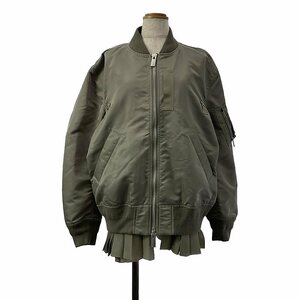 【美品】 sacai / サカイ | 2023SS | Nylon Twill Blouson ジャケット | 2 | ライトカーキ | レディース