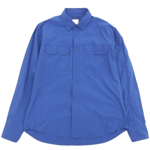 超美品 ノースフェイス 現行タグ NR11653 Tech Indigo Shirt インディゴ染め 長袖シャツ 定価17600円 L メンズ