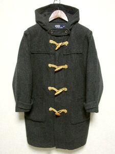 Polo by Ralph Lauren ラルフローレン ダッフルコート 160★チャコールグレー メルトンウール チンスト付き ㈱ナイガイ クリーニング済み