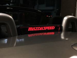 Valkyrie style ロードスターNC専用 ウィンドディフレクターNCEC バージョンS MAZDASPEED文字 LEDレッド リモコン付き、