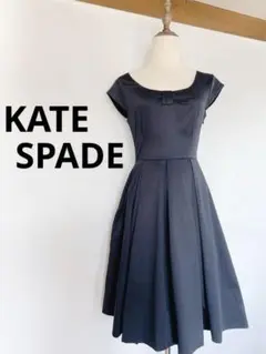 【美品】KATE SPADE 黒リボンワンピースC