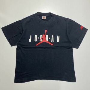 【M】90s NIKE AIR JORDAN Jumpman Logo Print Tee 90年代 ナイキ エア ジョーダン ジャンプマン ロゴ プリント Tシャツ 銀タグ USA製 G973