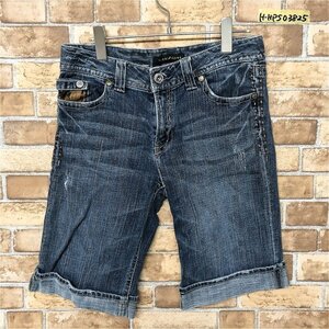 THEORIA JEANS しまむら メンズ ロールアップ デニムジーンズハーフパンツ 紺