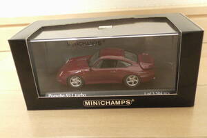 未使用品 送料無料 1/43 MINICHAMPS Porsche ポルシェ 911 ターボ レッドメタリック 1995 ミニチャンプス