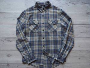 RRLダブルアールエル ライトフランネルワークシャツ M 好配色 PLAID COTTON チケット付