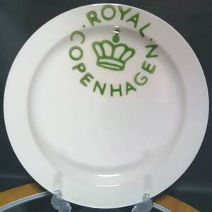 26CM 美品◇自宅保管 ロイヤルコペンハーゲン ニューシグネチャー グリーン プレート ROYAL COPENHAGEN