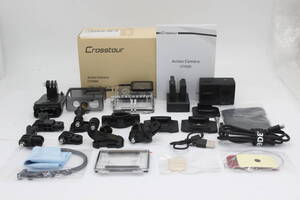 【極美品 返品保証】 【元箱付き】Crosstour CT9500 4K 付属品多数 アクションカメラ s9817