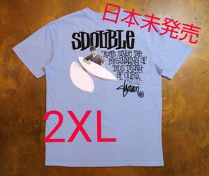 日本未発売 即発送 24AW S DOUBLE PINTAILS T-SHIRT WASHED BLUE 2XL エスダブル ピンテール Tシャツ ウォッシュド ブルー Shawn Stussy