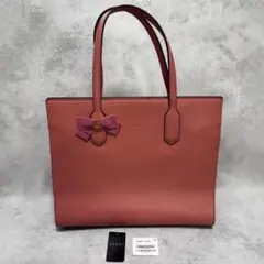 GUCCI グッチ GGリボン レザートートバッグ ハンドバッグ ピンク