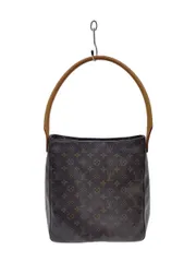 LOUIS VUITTON M51145 ルーピングGM ショルダーバッグ PVC ブラウン モノグラム LV ロゴ