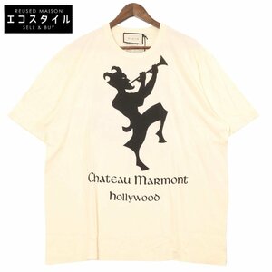 GUCCI グッチ アイボリー 548334 XJAN4 バックフラワープリントカットソー オフホワイト XXXL トップス コットン メンズ 中古