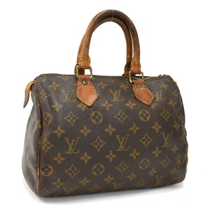 1円 ◆良品 LOUIS VUITTON ルイヴィトン ハンドバッグ スピーディ25 M41528 モノグラム キャンバス ブラウン◆E.Csom.tI-17