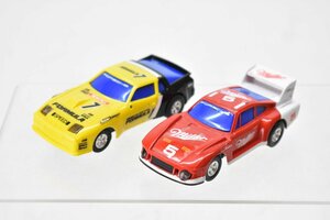 メーカー不明 スロットカー PORSCHE924 + PORSCHE 935 約10cm 2台まとめて[ポルシェ][FORMULA][レーシング][レトロ][当時物]H