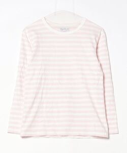 「agnes b.」 ボーダー柄長袖カットソー T2 ピンク レディース