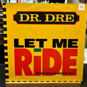 Dr. Dre 【Let Me Ride】12inch レコード 6544-95980-0