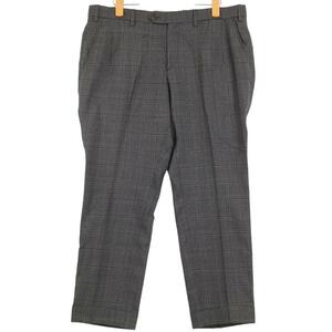 ブリオーニ Brioni タータン チェック スラックス パンツ クロップド ウール シルク ボトムス グレー ur2