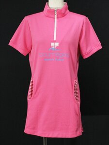 美品 courreges/クレージュ ゴルフ半袖プルオーバー/スポーツウェア ピンク38 rk013