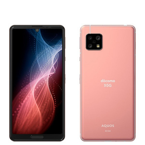 バッテリー80％以上 良品 SH-53A AQUOS sense5G Coral Red 中古 SIMフリー SIMロック解除済