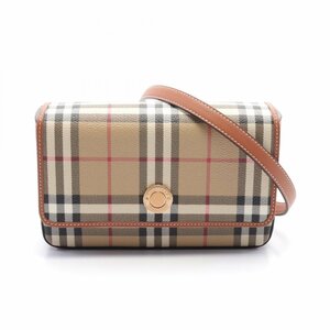 バーバリー ブランドオフ BURBERRY PVCコーティングキャンバス ショルダーバッグ コットン/レザー レディース