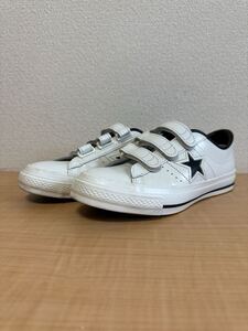 CONVERSE ONE STAR コンバース ワンスター ベルクロ ホワイト/ブラック US8 26.5cm 日本製