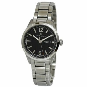 ハミルトン 腕時計 ブロードウェイ デイデイト ブラック シルバー H43 311 135 H433110 美品 時計