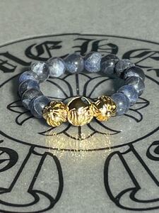 美品/クロムハーツ/Chrome hearts/ビーズ　リング/指輪/BEAD4㎜/#1/22k/ラピスラズリ