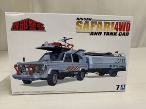 １：２４ 西武警察No.７　サファリ４WD＆タンク車　 ２０２４ ＡＯＳＨＩＭＡ ０６８６２　ＭＡＤＥ　ＩＮ　ＪＡＰＡＮ