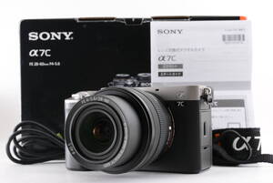 シャッター回数 5336回 動作品 ソニー SONY α7C ILCE-7C レンズ 28-60mm f4-5.6 ミラーレス一眼カメラ 箱 取説 充電ケーブル付 管80N8628