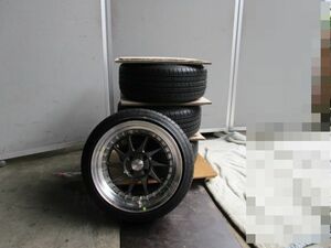 11160F◎KYOWA RACING アルミホイール 100-4H/195/45R16 GRENLANDER L-ZEAL56 タイヤ 4本セット◎中古