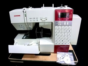 1000円スタート ミシン JANOME EQULE M500 MODEL809型 ジャノメ エクール ハンドクラフト 手工芸 洋裁 通電確認済 ケース付 5 ミシンJ①227