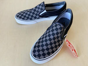  26cm スリッポン チェッカーボード VANS SLIP-ON BLACK/PEWTER/CHECKERBOARD US8/26cm VN000EYEBPJ