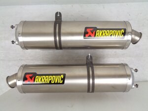 SV1000S SV1000 VT54A 03-06 akrapovic アクラポビッチ チタン ボルトオン サイレンサー 左右出し マフラー 良品【F370】