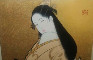 岩田専太郎　版画　色は匂へと　浮世絵　インテリア　ポスター　美人画　美人　美女　着物　和　江戸　明治　美術品　絵画