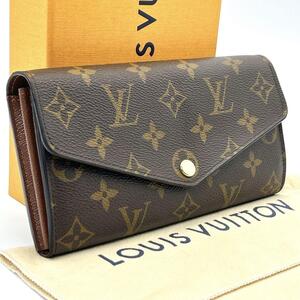 新型◆RFID搭載◆LOUIS VUITTON ルイヴィトン ポルトフォイユ サラ モノグラム 長財布 ロングウォレット 折り財布 ブラウン