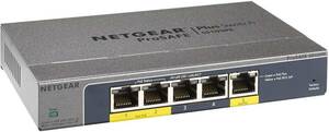 【中古】[メーカー生産終了品] NETGEAR 卓上型コンパクト アンマネージプラス スイッチングハブ GS105PE ギガビット5ポート PoEパ