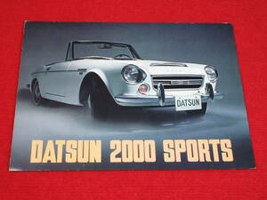 ●　DATSUN　2000 SPORTS　左H　1968　昭和43　カタログ　●