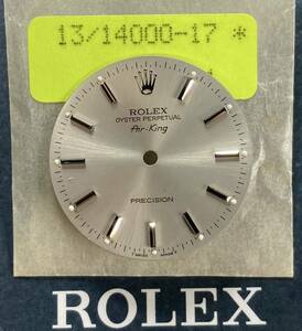 純正品 3針付き 14000 文字盤 エアキング ロレックス ダイヤル 14010 針 トリチウム ROLEX Air King tritium silver dial hands cal.3000