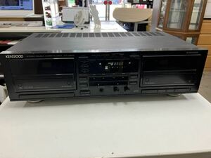 T2409-3074 KENWOOD STEREO CASSETTE DECK KX-W8010 汚れ キズあり カセット再生動作しません。ジャンク出品 100サイズ発送予定