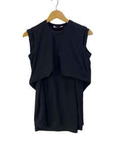 COMME des GARCONS◆Double Up Down Tank/キャミソール・タンクトップ/S/ポリエステル/BLK/無地/GK-T