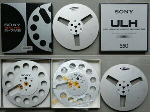 ☆SONY R-7MB/SONY ULH 7－550/FUJIFILM(箱無) オープンメタルリール 7号 3本セット 長期保管品 未使用1 使用済2