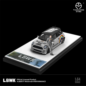 送料無料　1/64　Time Micro　MINICOOPER　ミニクーパー　フィギュア付き　LBWK　SAFETY CAR　timemicro　タイムマイクロ●Ｍ７