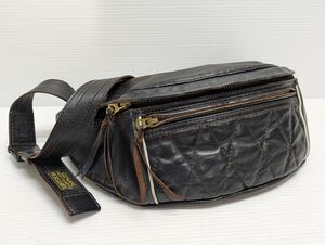 I325-241119-142 【 中古 】 WEST RIDE RIDING WAIST BAG ライディングウエストバッグ ボディバッグ ホースハイド ダイヤモンドステッチ