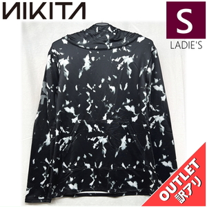 【OUTLET】 NIKITA MOSS PO HOODIE BLACK AND WHITE LIGHT Sサイズ レディース インナー ファーストレイヤー 日本正規品