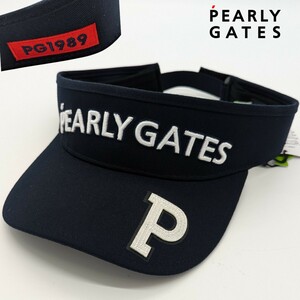 ★新品正規品 PEARLYGATES/パーリーゲイツ 刺繍ロゴツイルバイザー (UNISEX) 男女兼用