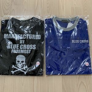 新品2点で★BLUE CROSS★ブルークロス★S140★半袖Tシャツ（黒）＆タンクトップ（青）★